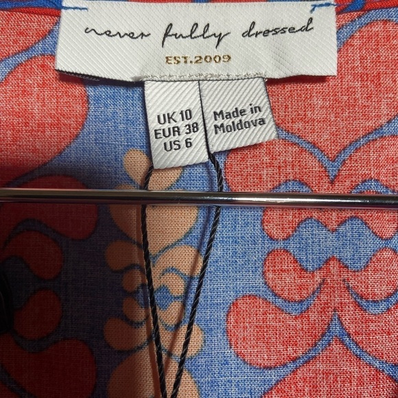 NWT Never Fully Dressed Taylor Heart Keyhole Print Mini Shift Dress size size 6 - Picture 8 of 10
